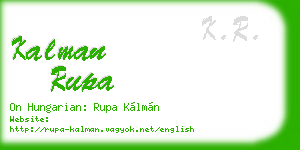 kalman rupa business card